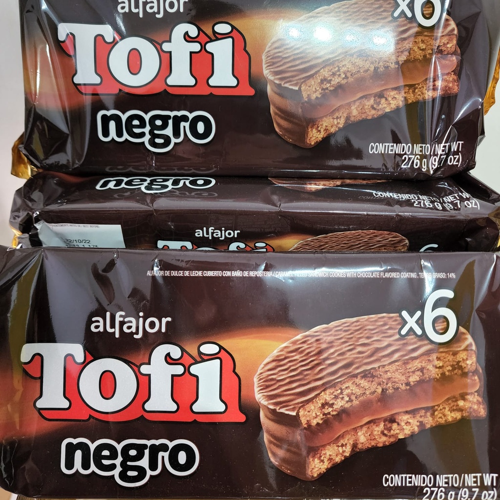 Alfajor Negro Tofi Grande x6